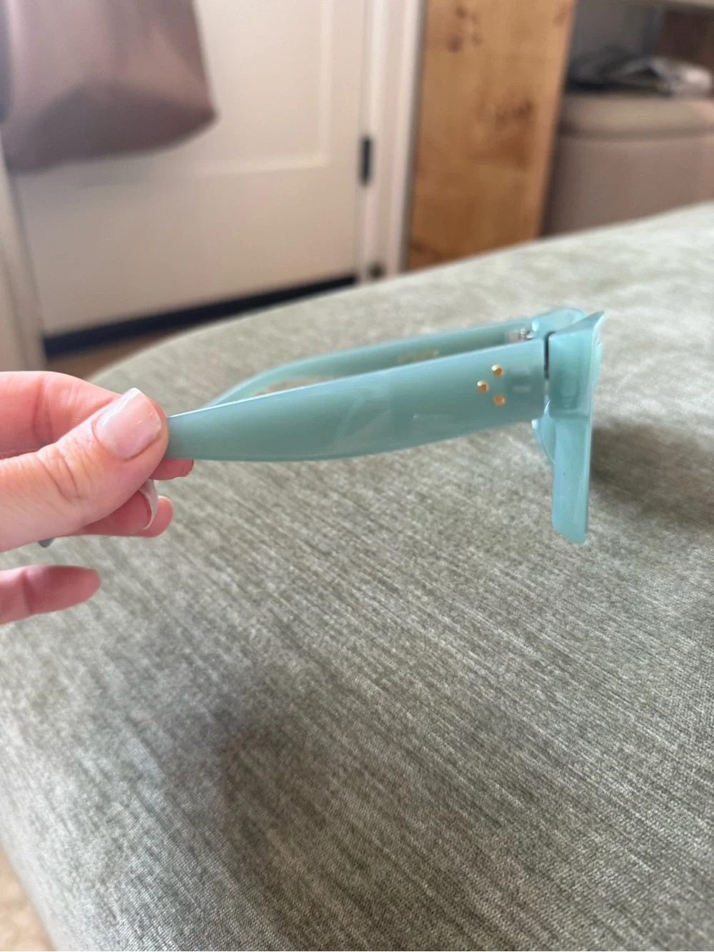 I -sea Chunky Square Sunglasses in Mint Green